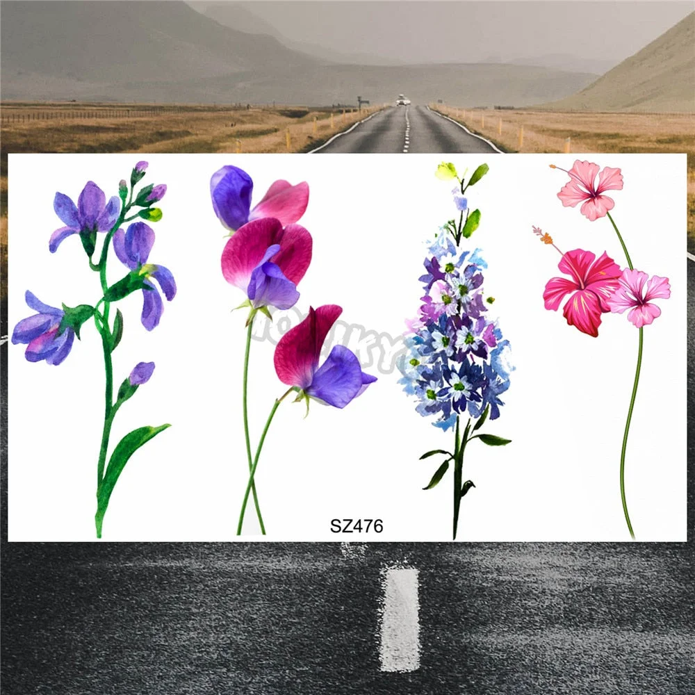 Hummingbird Small Temporary Tattoos For Women Girls Realistic Dandelion Butterfly Fake Tattoo Sticker Minimalist Forearm Tatoos