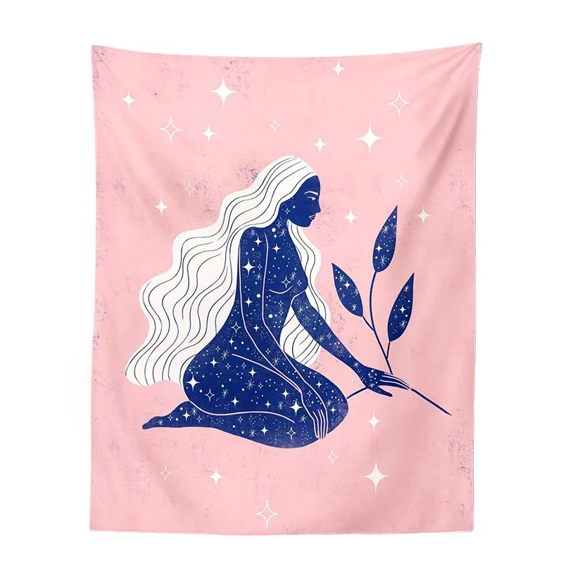 Indian Moon Phase Girl Mandala Tapestry Wall Hanging Boho decor macrame hippie Witchcraft Tapestry wall decoration cloth