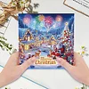 (US Only)6PCS DIY Diamond Art Greeting Cards Christmas Congratulations Cards & Gifts