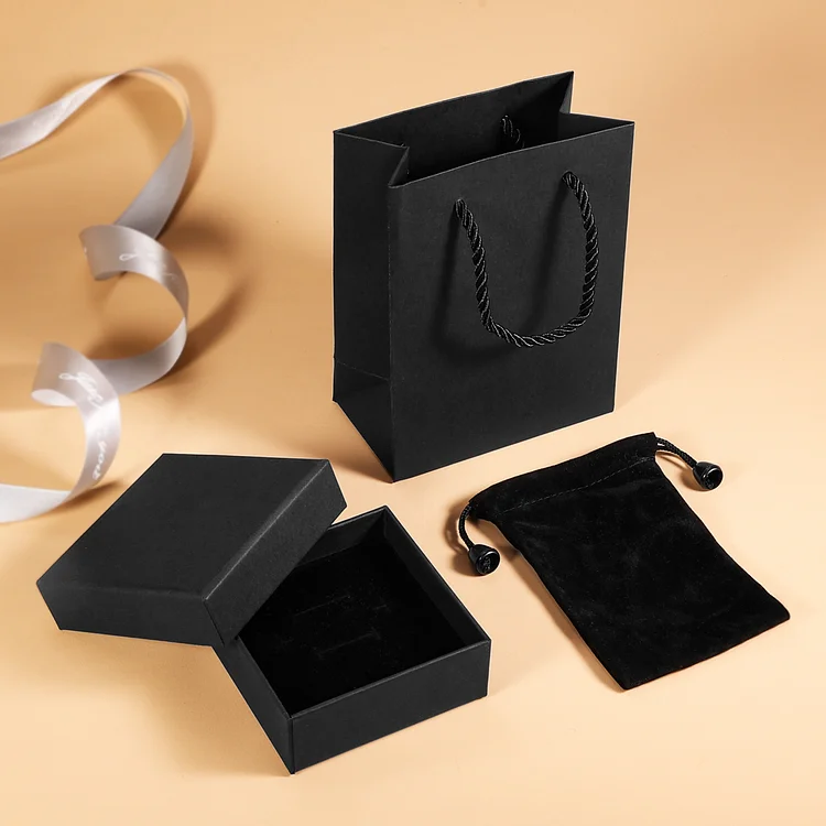 Black Jewelry Box Set Gift Package