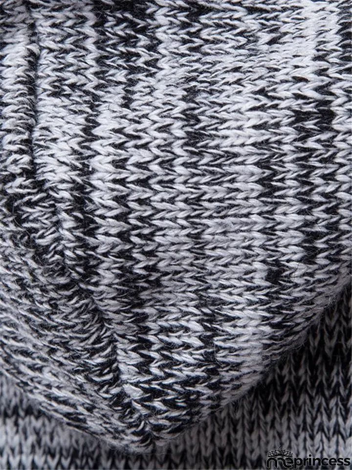 Men's Knitted Long Sleeve Hooded Cardigan