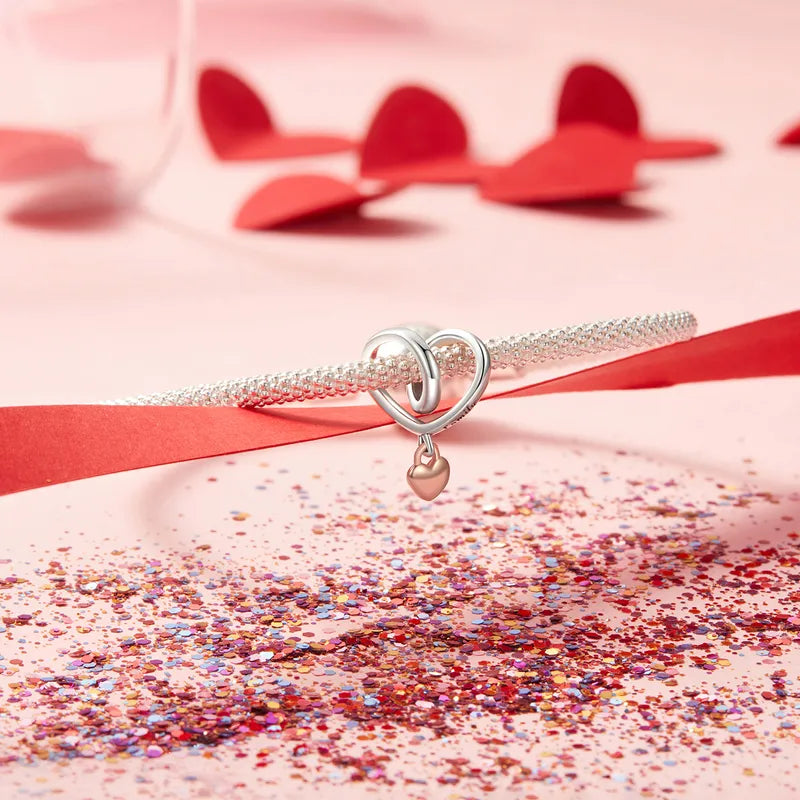 1 Piece 12 * 15mm Hole 4~4.9mm 925 Sterling Silver Heart Shape Polished Pendant Jewelry Accessories