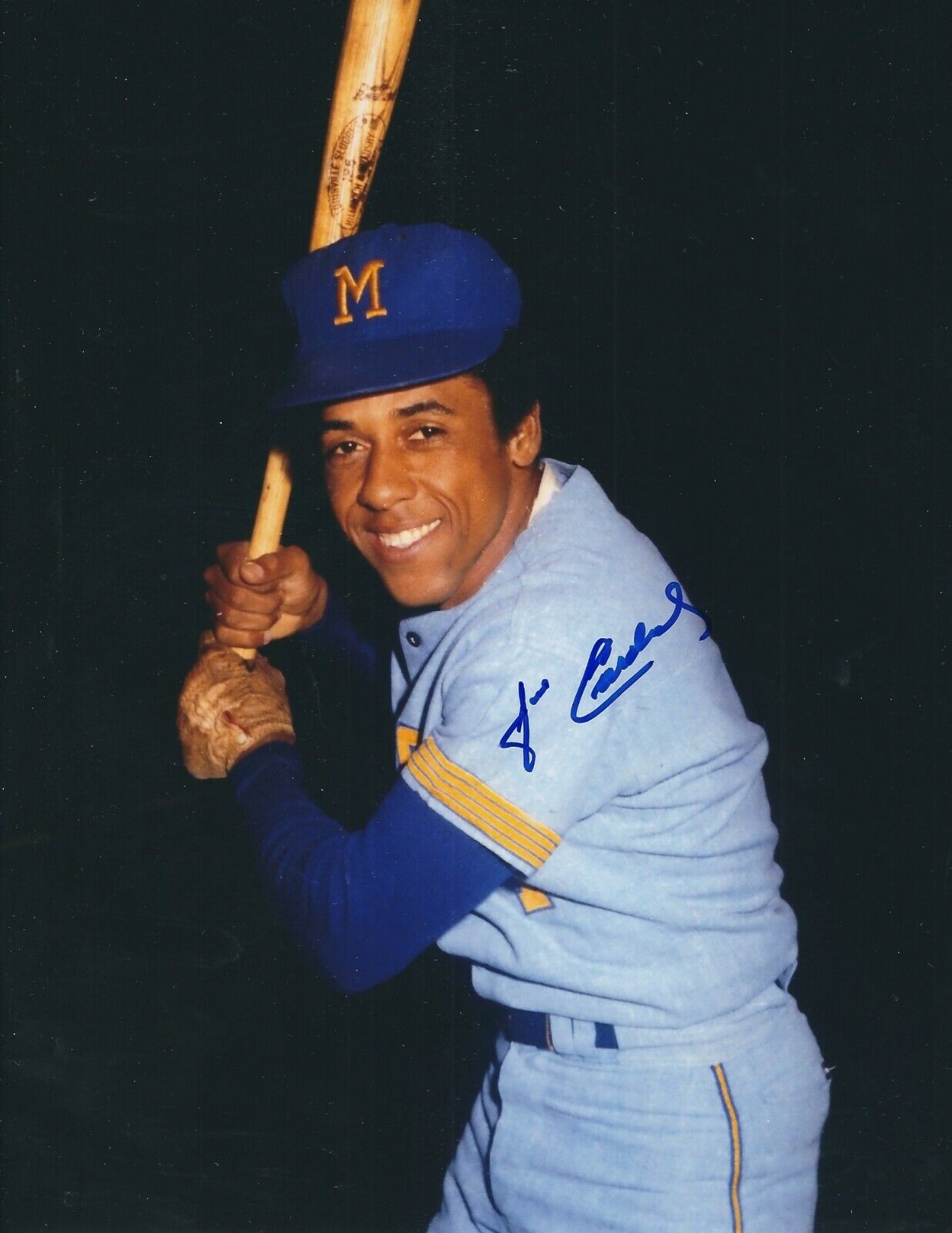 Autographed JOSE CARDENAL Milwaukee Brewers 8x10 Photo Poster painting w/COA