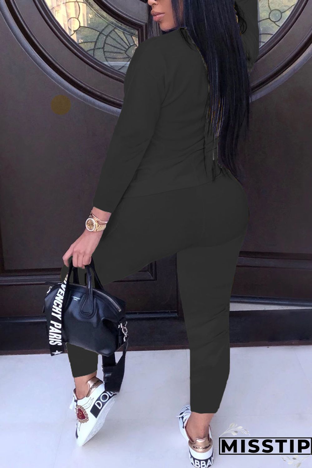 Khaki Casual Patchwork Embroidered O Neck Long Sleeve Two Pieces