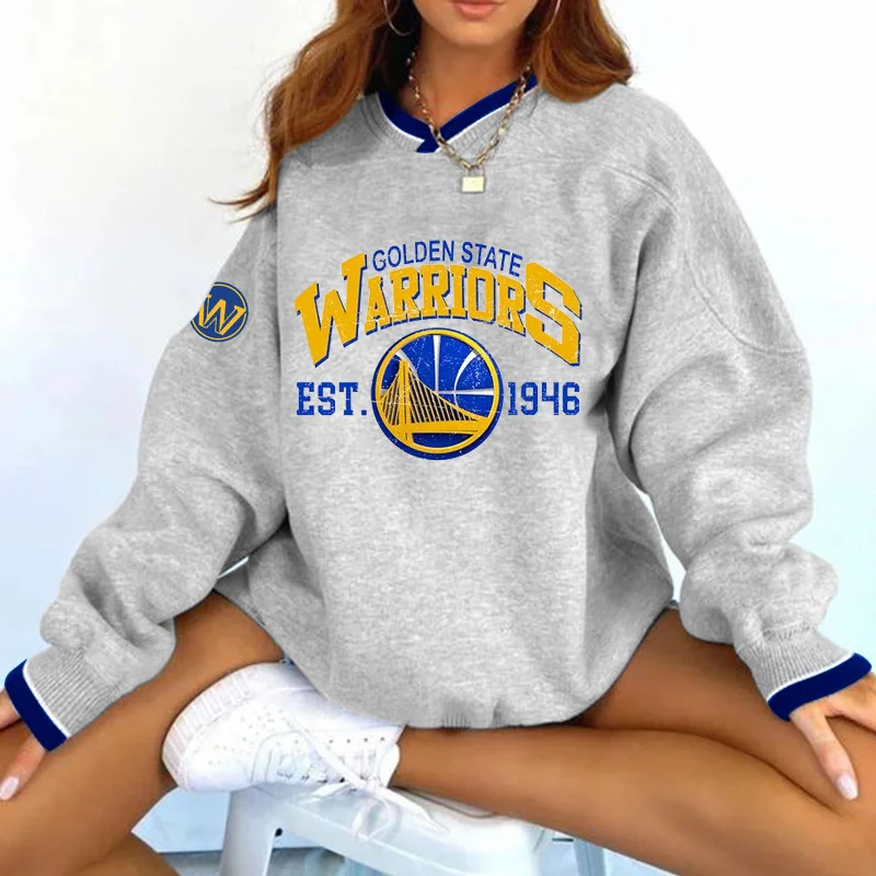 Women's Support  Golden State Warriors Basketball Print Sweatshirt