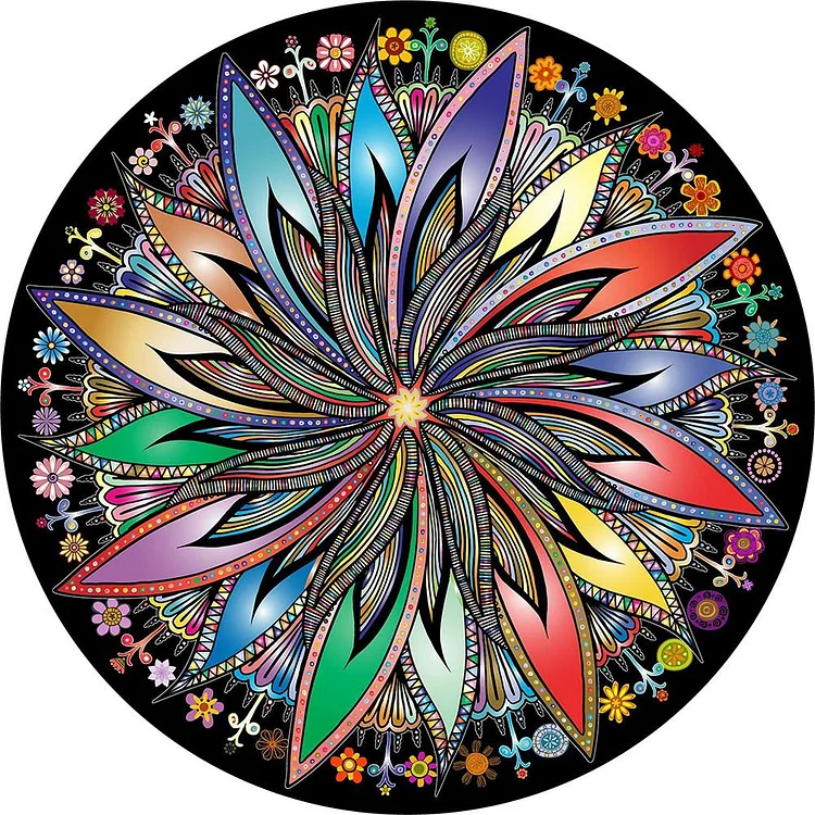 Pattern Abstract - Full Round Drill Diamond Painting - 40x40cm(Canvas)