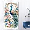 Diamond Painting-DIY Full Round Drill Stained Glass Peacock(70*40 CM)