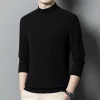 Men's Solid Color Business Casual Wool Knit Sweater
