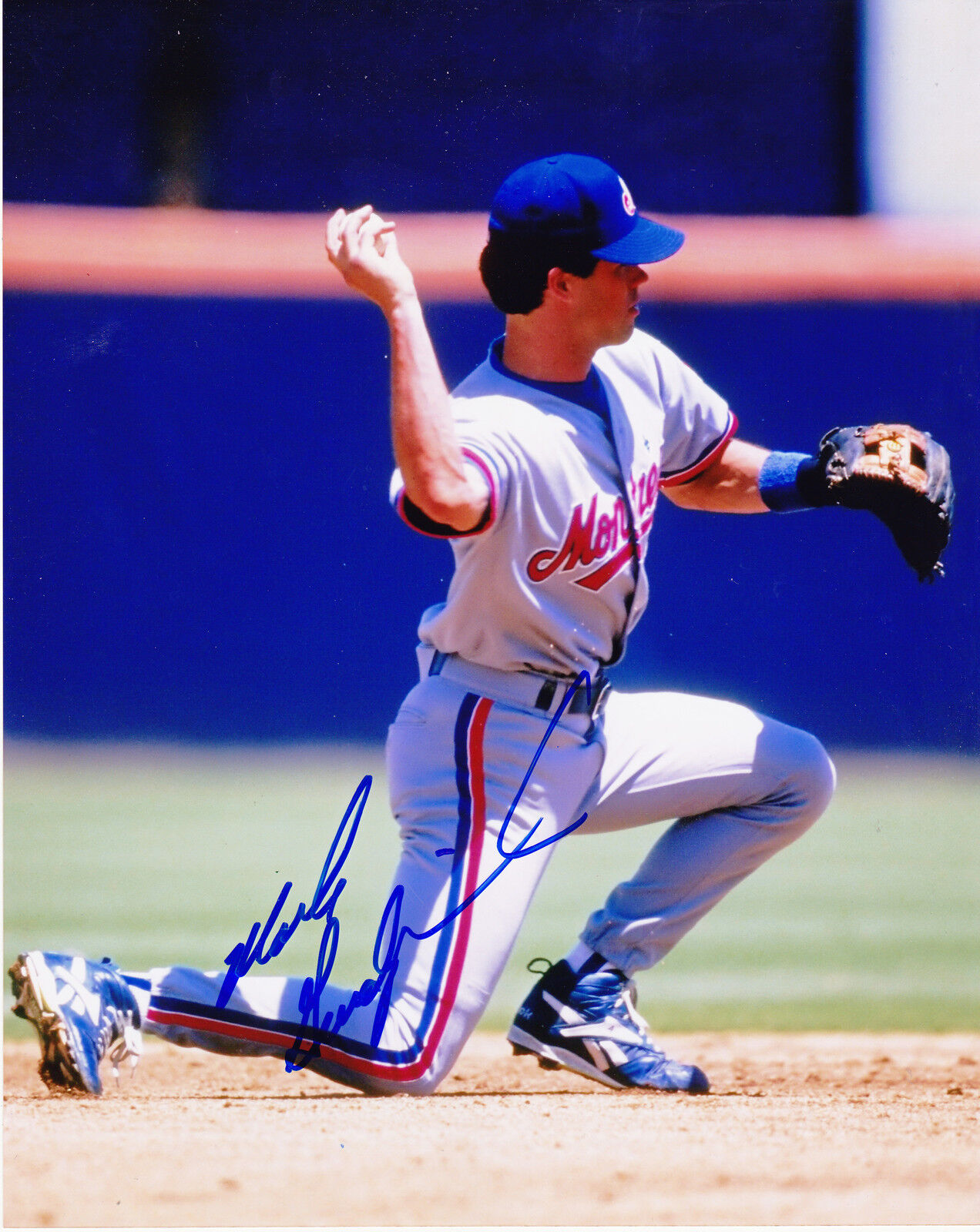 MARK GRUDZIELANEK MONTREAL EXPOS ACTION SIGNED 8x10