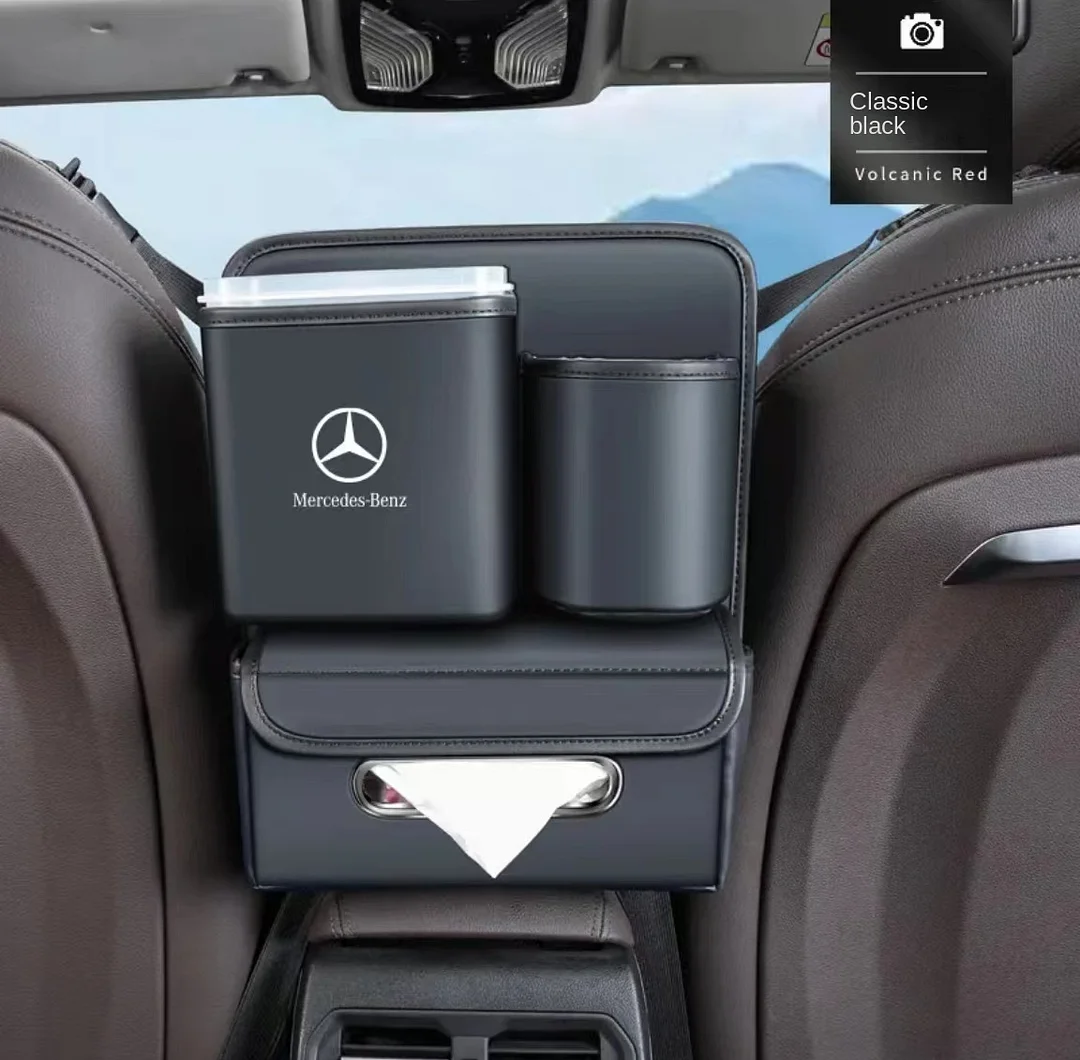 Car multifunctional armrest box leather storage bag