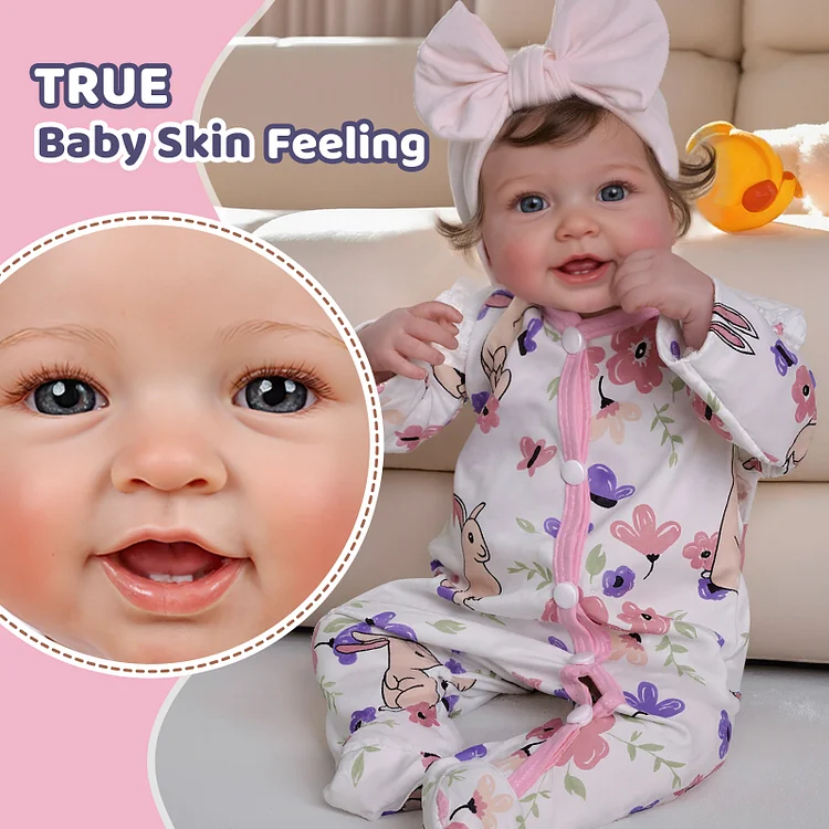 Babeside Smiling Reborn Baby Vead 20" Little Infant Girl Heartwarming Gift Timeless Emotional Moments