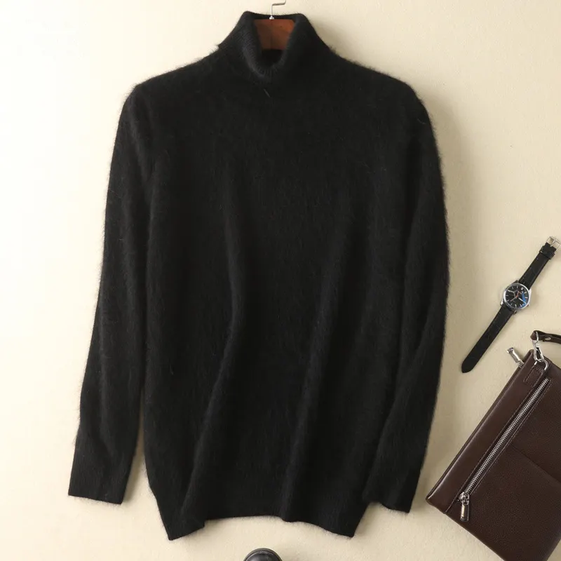 Turtleneck Zipper Mink Sweater main image 1