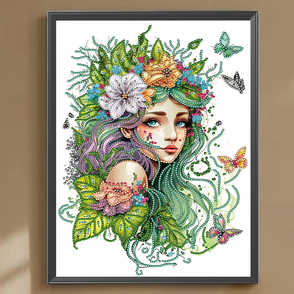 Diamond Painting - Partial Special Shaped Drill - Elf Girl(Canvas|30*40cm)