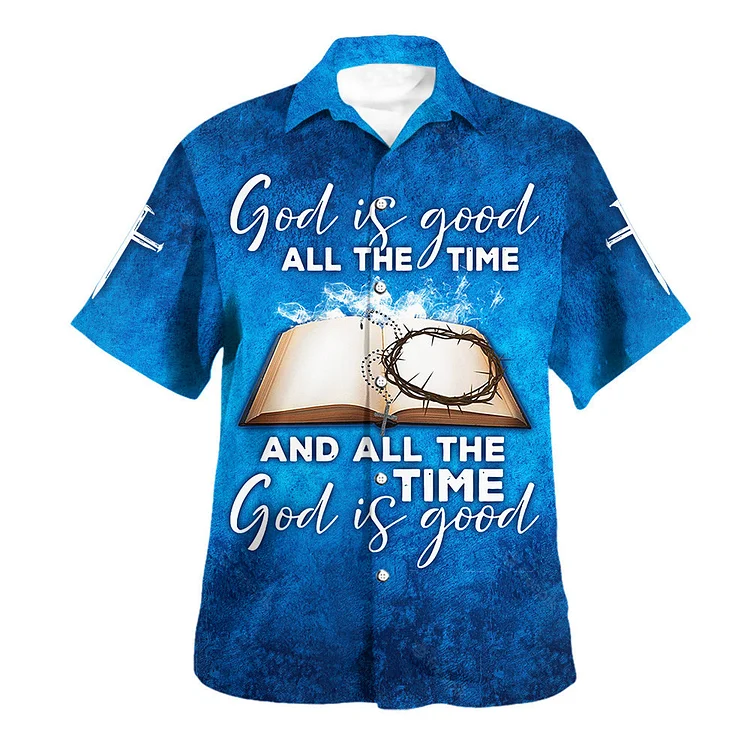 BrosWear JESUS Element Letter Printed Casual Short Sleeved Shirt