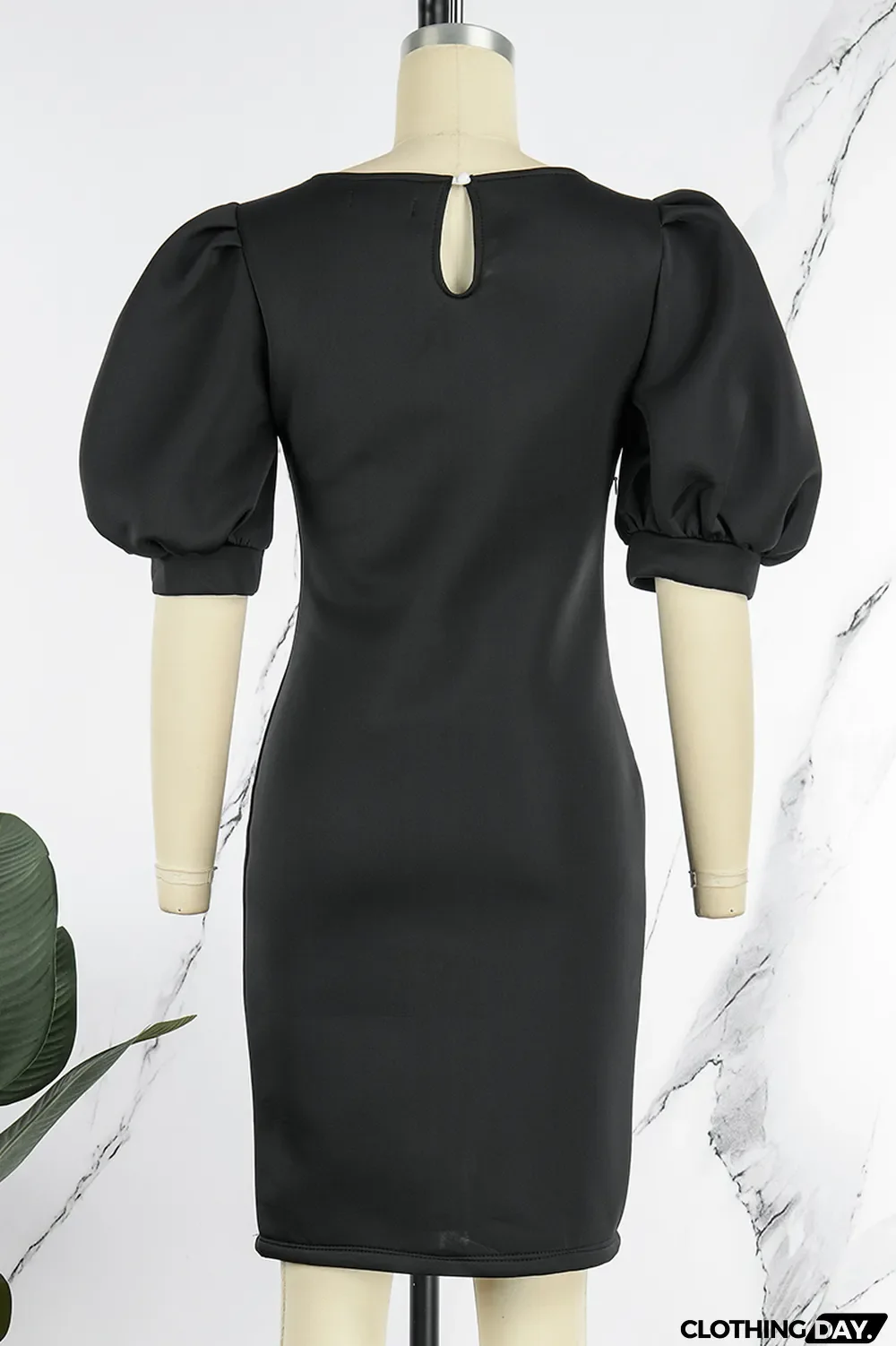 Rose Pink Casual Elegant Solid Patchwork O Neck One Step Skirt Dresses