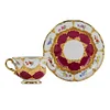 European Coffee Cup, B-Form Palace Relief, Gold Painting, Heavy Industry, Red Wine Tea Set Plate