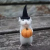 Ornement de souris et de citrouille en feutre d&rsquo;Halloween/No&euml;l