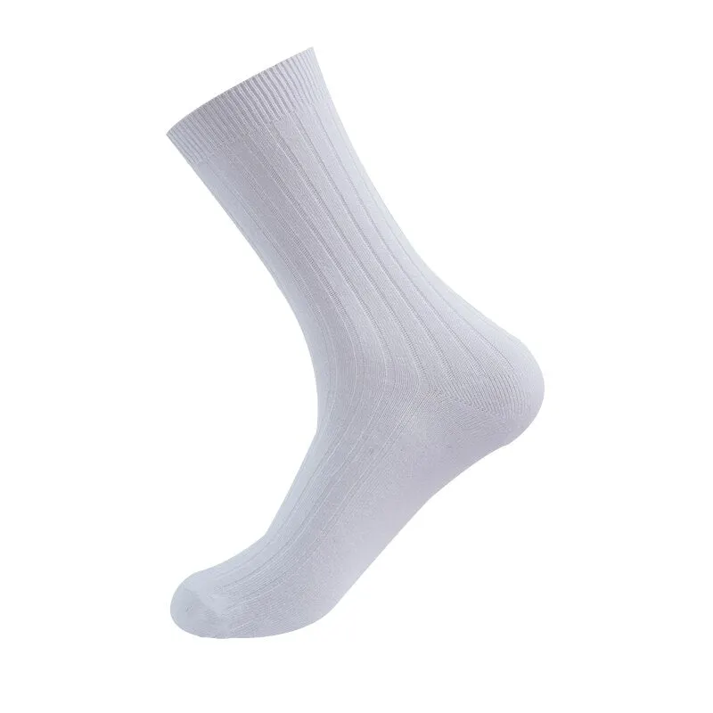Men and Women Couple Socks Autumn Spring Cotton Rib Solid Colors Harajuku Crew Fashion Street Casual Middle Tube Unisex Sock