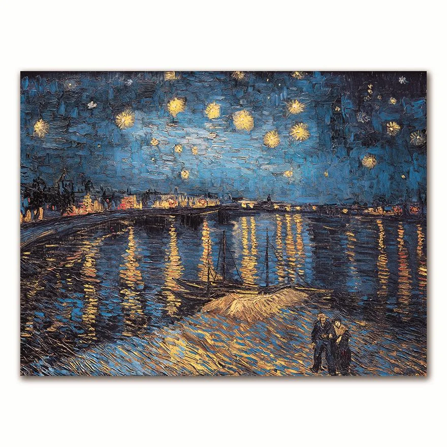 Van Gogh Starry Night Abstract Landscape Canvas Poster Famous Classic Wall Art Print Decorative Picture Modern Living Room Decor