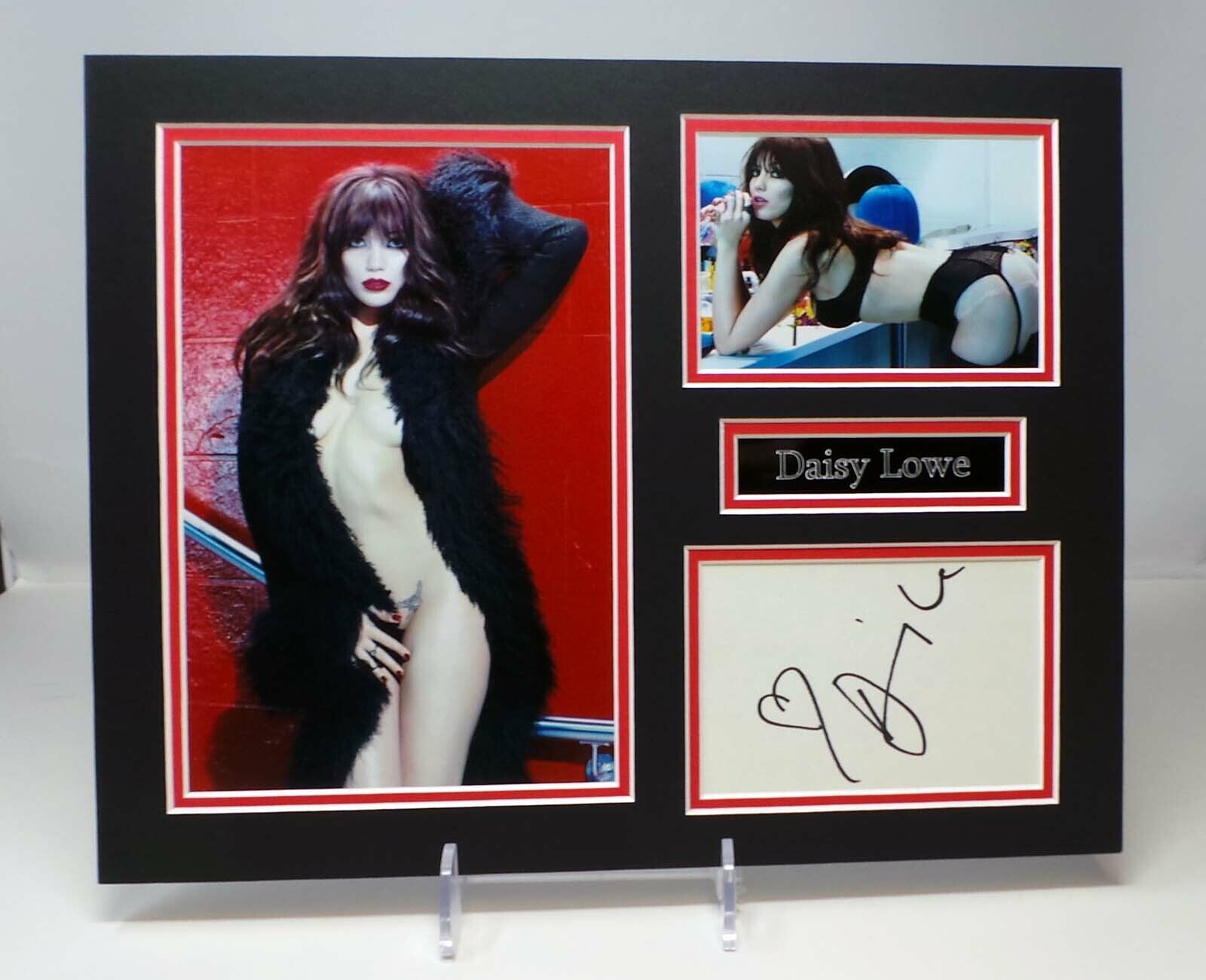 Daisy LOWE Signed Mounted SEXY Photo Poster painting Display AFTAL RD COA Glamour Model