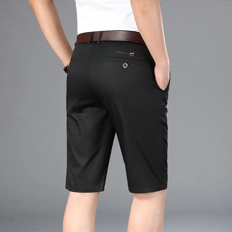 Oocharger Men's Casual Classic Cotton Soft Shorts 2023 New Arrival Men Business Fit Comfy Golf Knee Length Shorts Plus Size 40