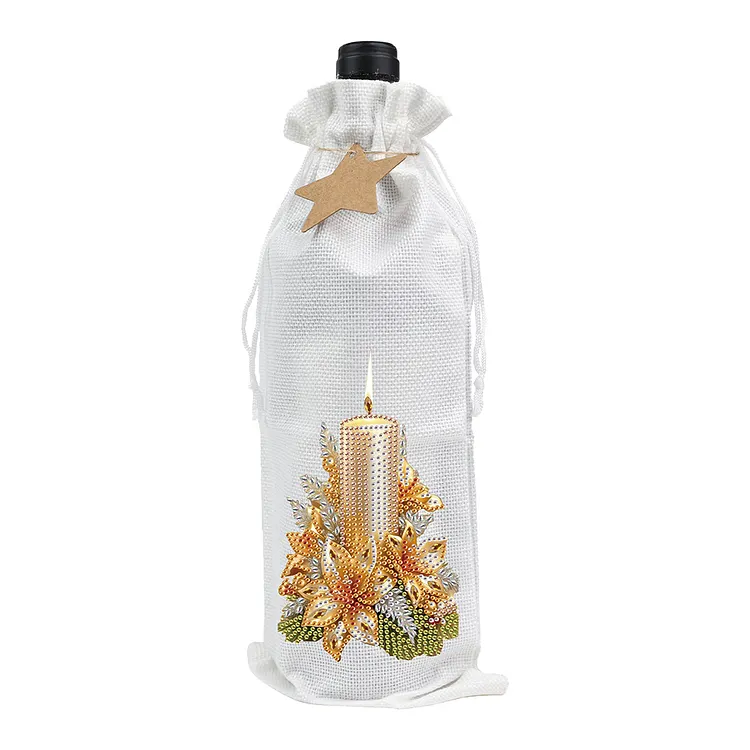 Diamond Art Wine Bottle Bags Covers DIY Diamond Painting Wine Bags (Candle) gbfke