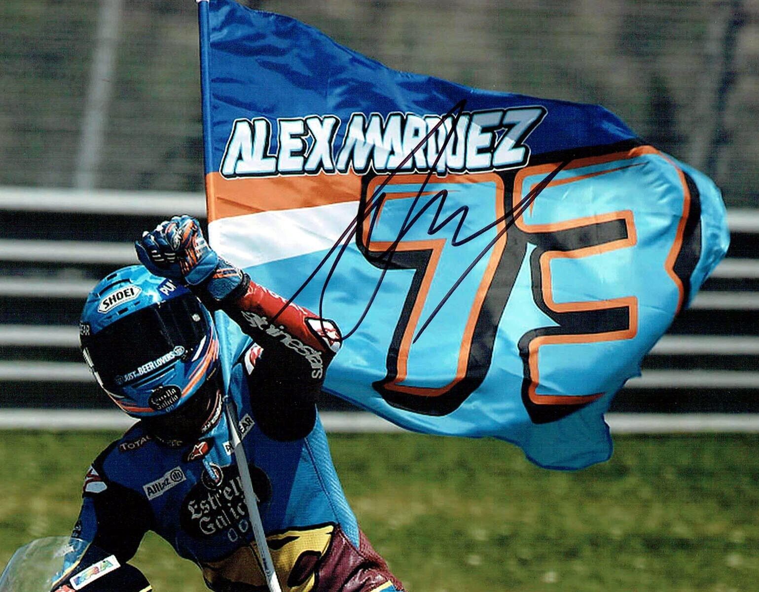 Alex MARQUEZ 2019 SIGNED Autograph 12x8 Photo Poster painting 1 AFTAL COA Marc VDS Rider