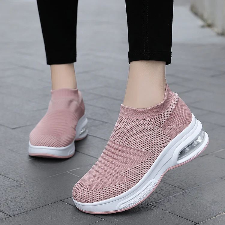 Woman's Orthopedic Knit Chunky Slip On Sneakers