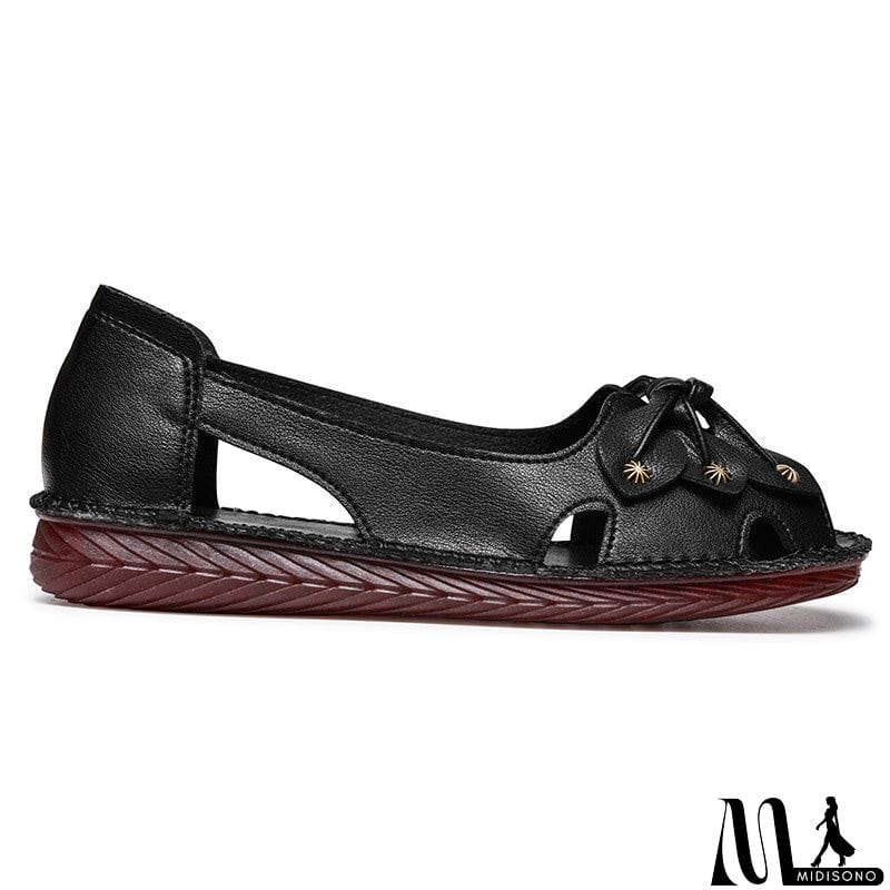 MidiSono - Women's Extra Soft Rubber Sole Non-Slip Fish Mouth Sandals for Summer