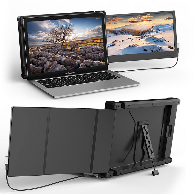 OFIYAA P1 Dual-Screen 12 inches Extender Portable Monitor for Laptop