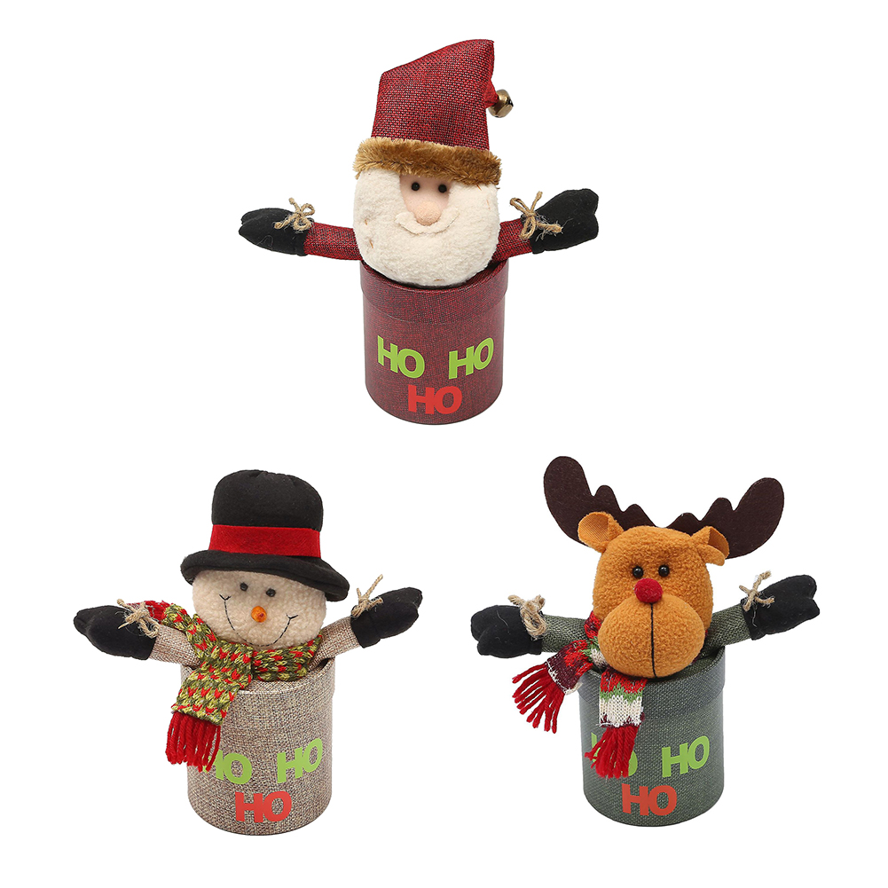 

Christmas Cookie Candy Linen Box Santa Snowman Candy Bag Packaging Decor, Elk., 501 Original