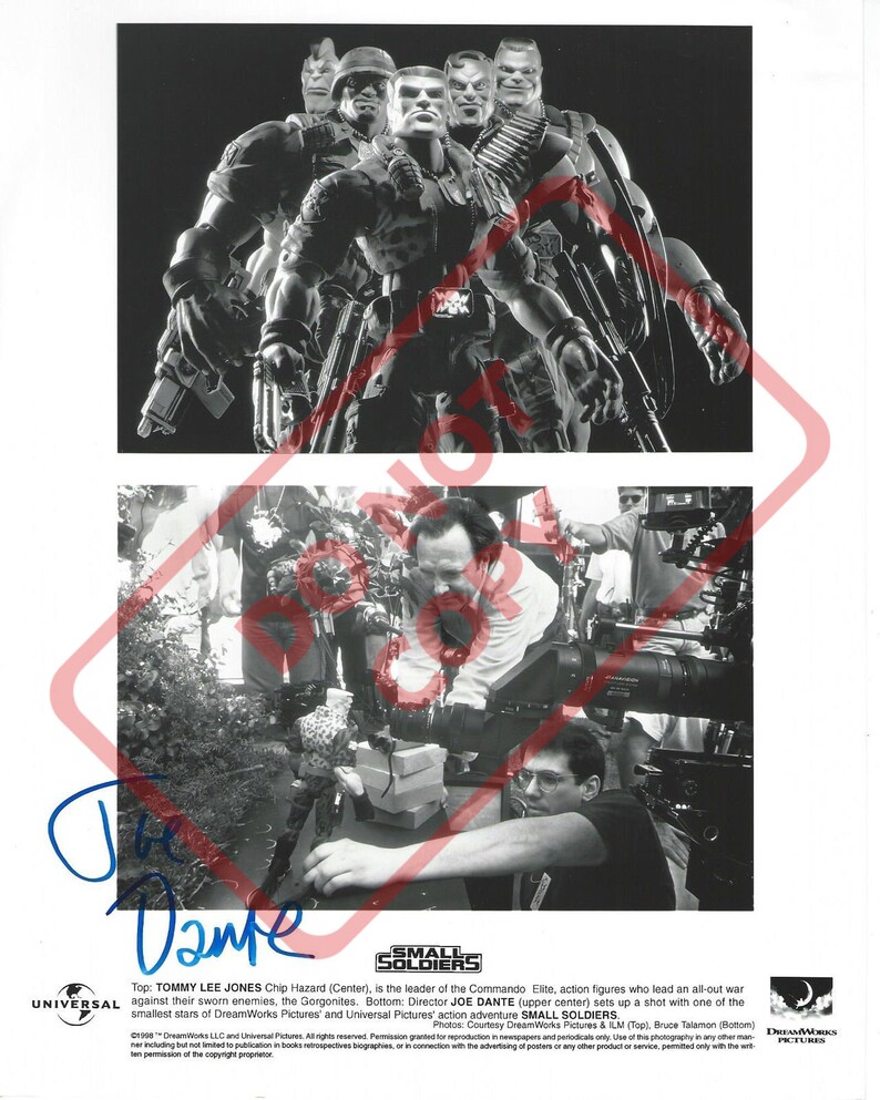 Small Soldiers Joe Dante Vintage 8.5x11 Autographed Signed Reprint Photo Poster painting