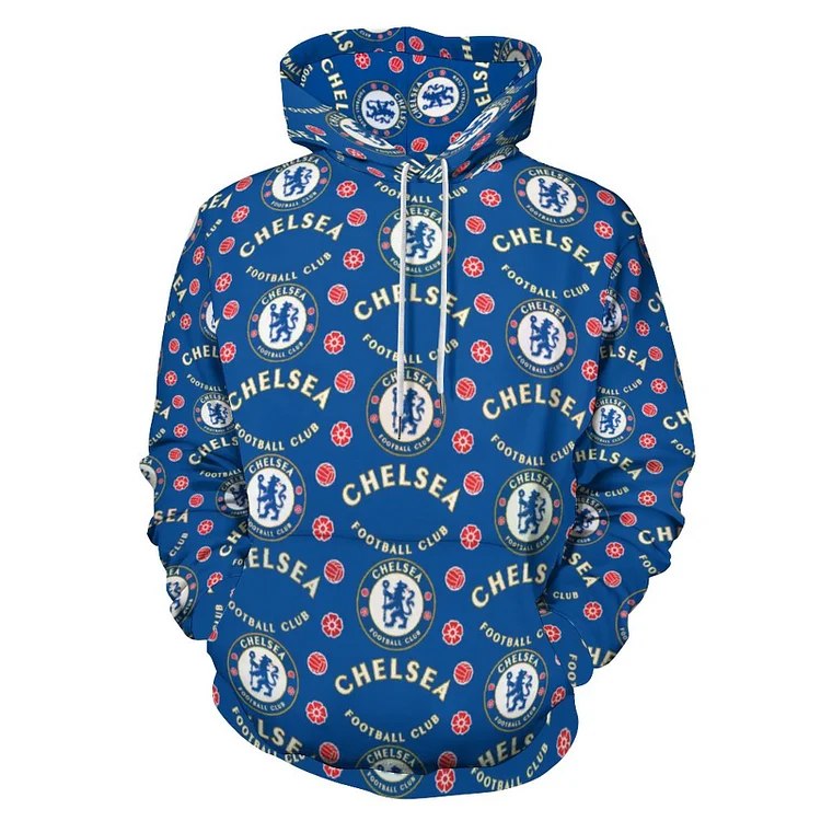 Chelsea FC Unisexe Pullover Sweat-Shirt À Capuche Oversize Streetwear Hip Hop