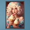 uk.everydayedeals (Limited Stock)Diamond Painting - Round AB Drills - Ice Cream Girl(45*65cm)