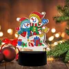 DIY Diamond Painting 7 Color Night Light Lamp Home Decoration Ornament Gift Kit(Christmas Snowman)