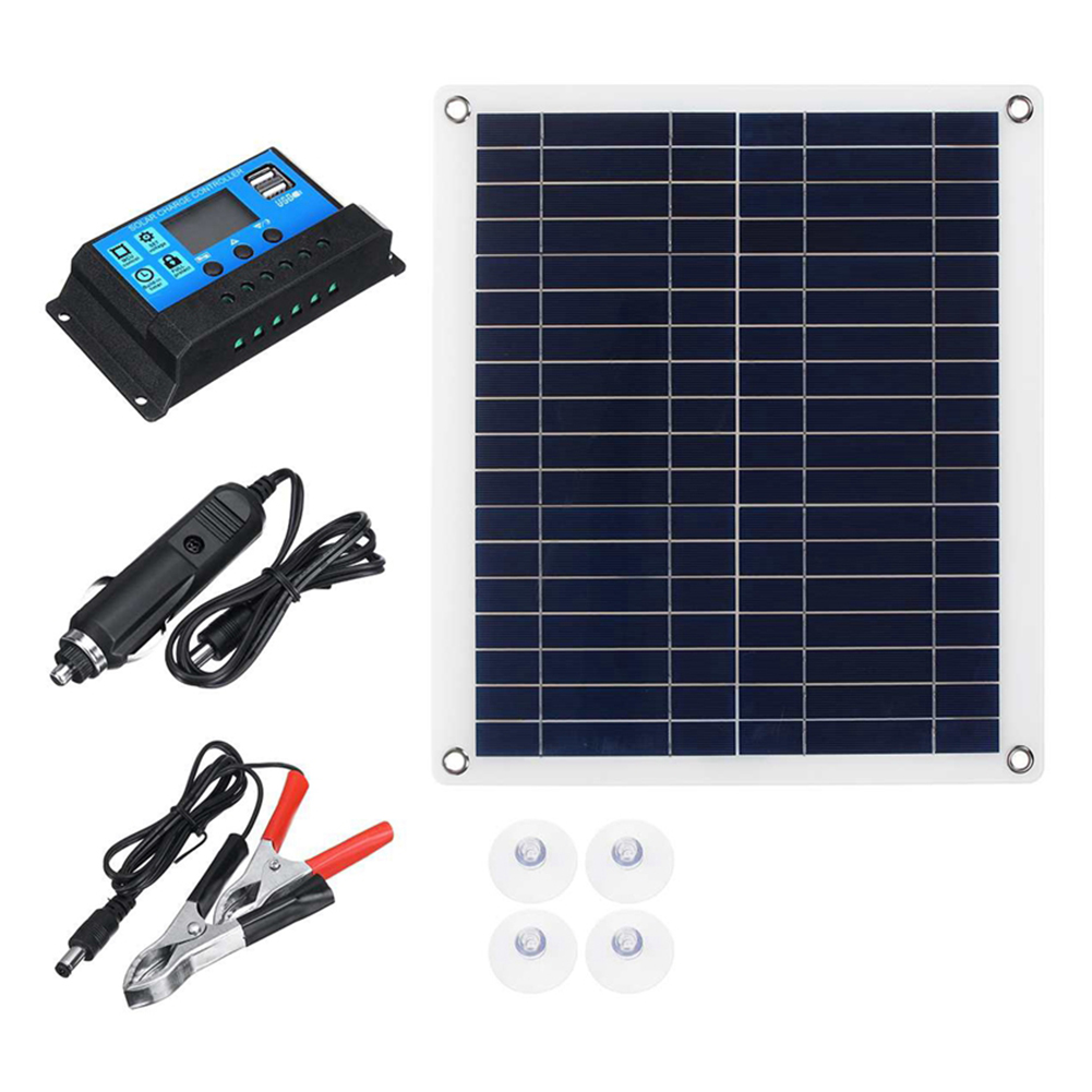 

25W Solar Panel Battery Charger Dual 5V USB with Controller for Car Vehicle, 501 Original