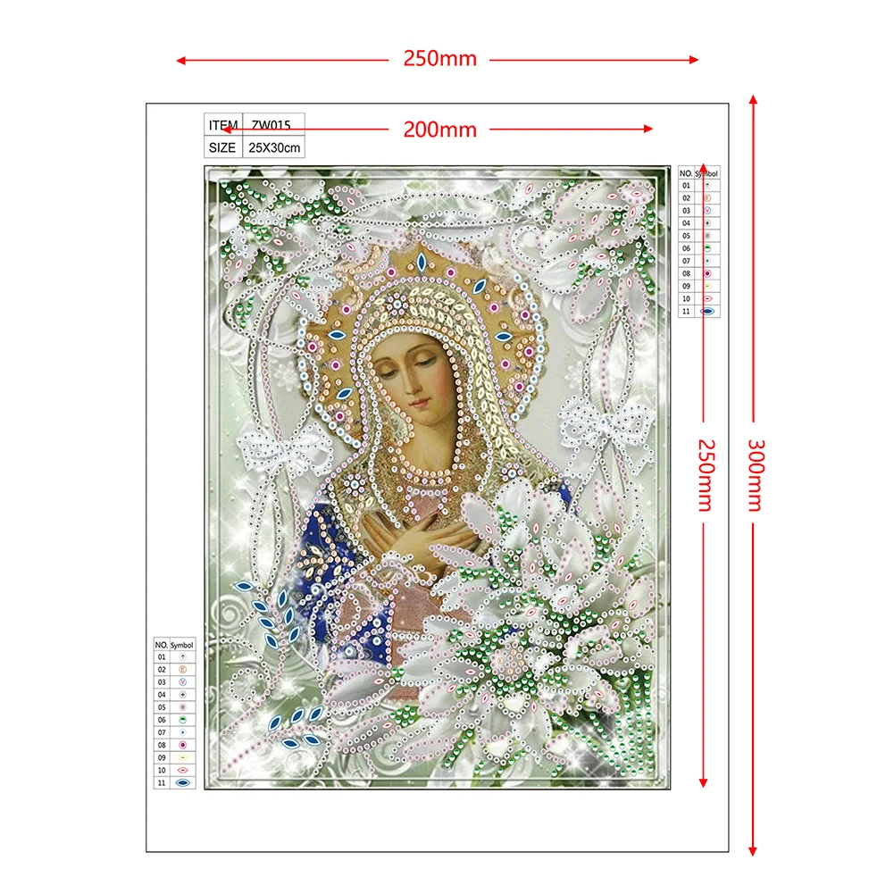 Diamond Painting - Partial Special Shaped Drill - Religion(25*30cm)