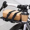 Metal Bike Front Basket Detachable Bike Front Rack Carrier 33 LBS Capacity Luggage Panniers Bag Carrier Bracket with Straps for Outdoor Travel Cycling & Commute