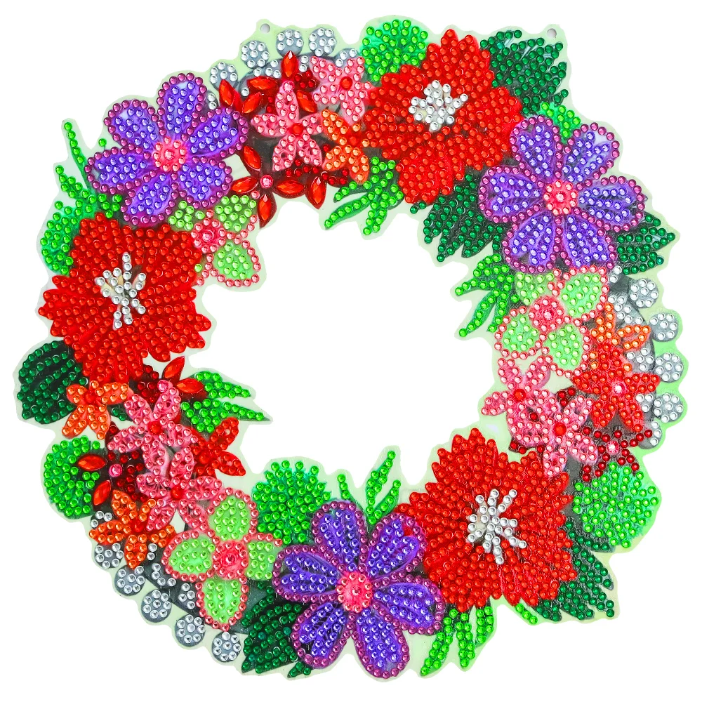 DIY Diamond Painting Hanging Wreath - Santa