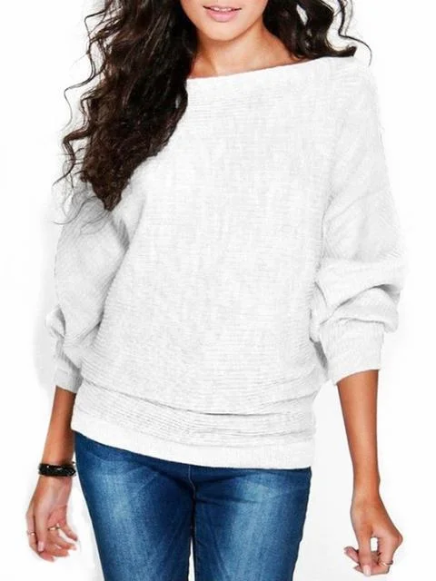 One Shoulder Loose Long Sleeve Sweater