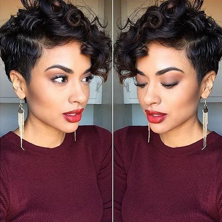 4Inch Short Curly Wave Wig