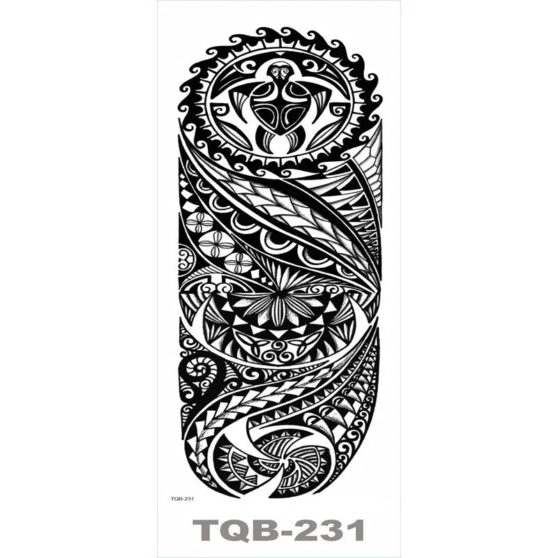 Waterproof Temporary Tattoo Stickers Large Stickers Sleeve Totem Lion King Dragon Tattoo Leg Arm Tatoo Fashion Art Fake Tattoo