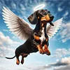 Angel Dachshund-11CT Stamped Cross Stitch 40*40cm/15.75*15.75in tapestrymarket