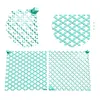 2Pcs Diamond Painting Ruler Plastic Diamond Mesh Dot Drill Alignment Art Tool with Blank Grids for Full & Partial Drills DIY Crafts Projects (Turquoise Blue)