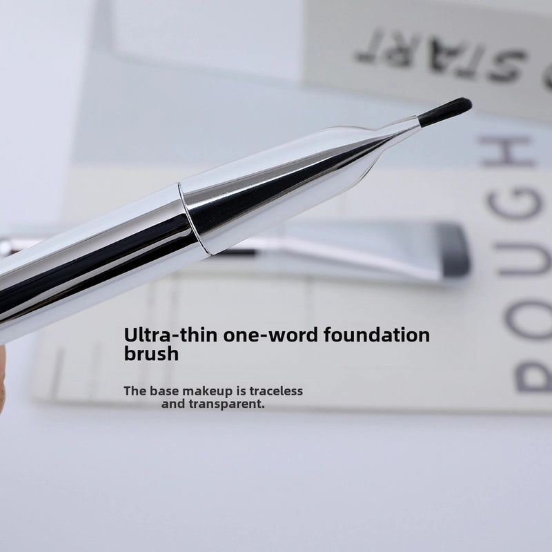 Korean Flat Head Makeup Brush Ultra-thin Flat Head Foundation Brush Mini Portable Single Mask Brush