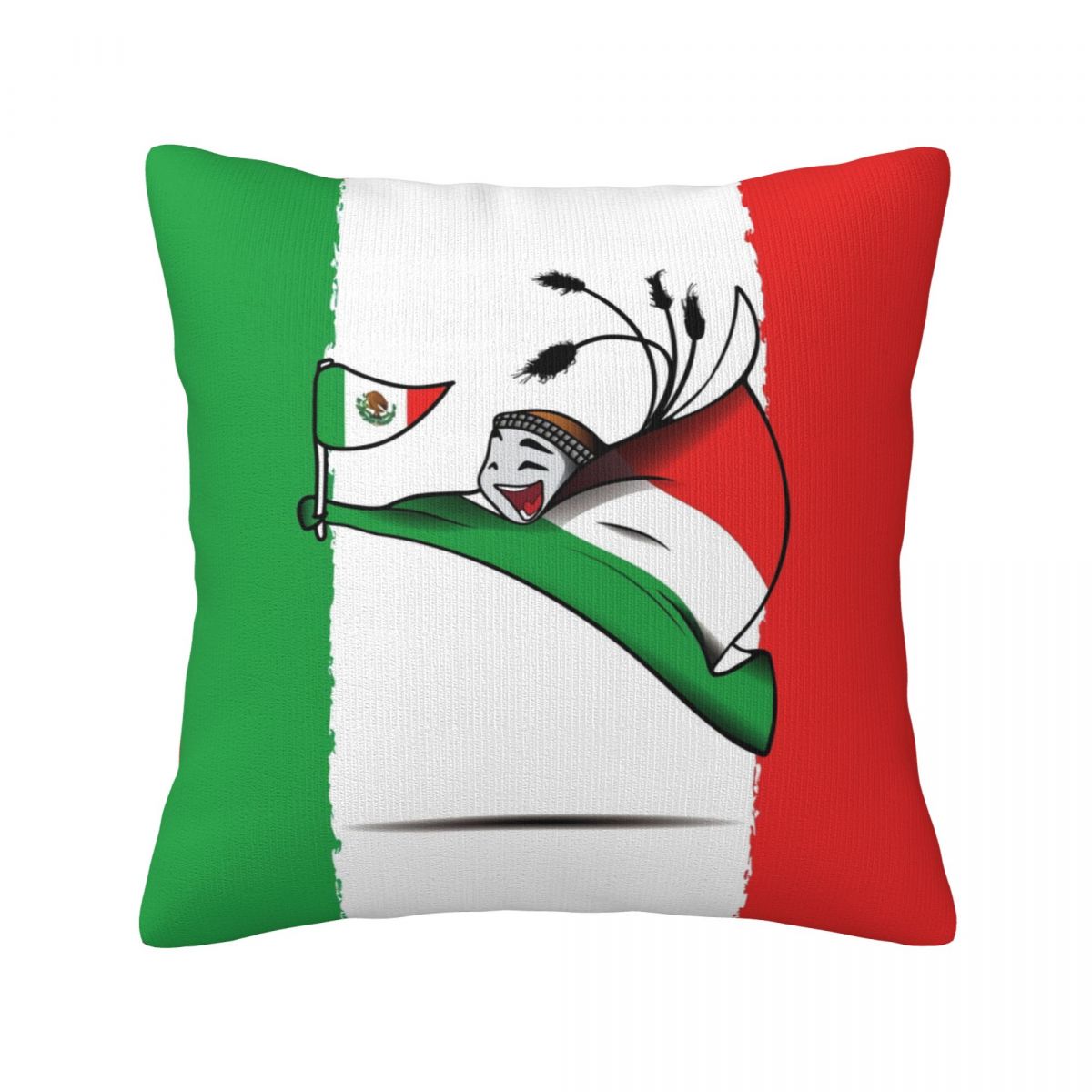 Mexico World Cup 2022 Mascot Pillow Covers 18x18 Inch