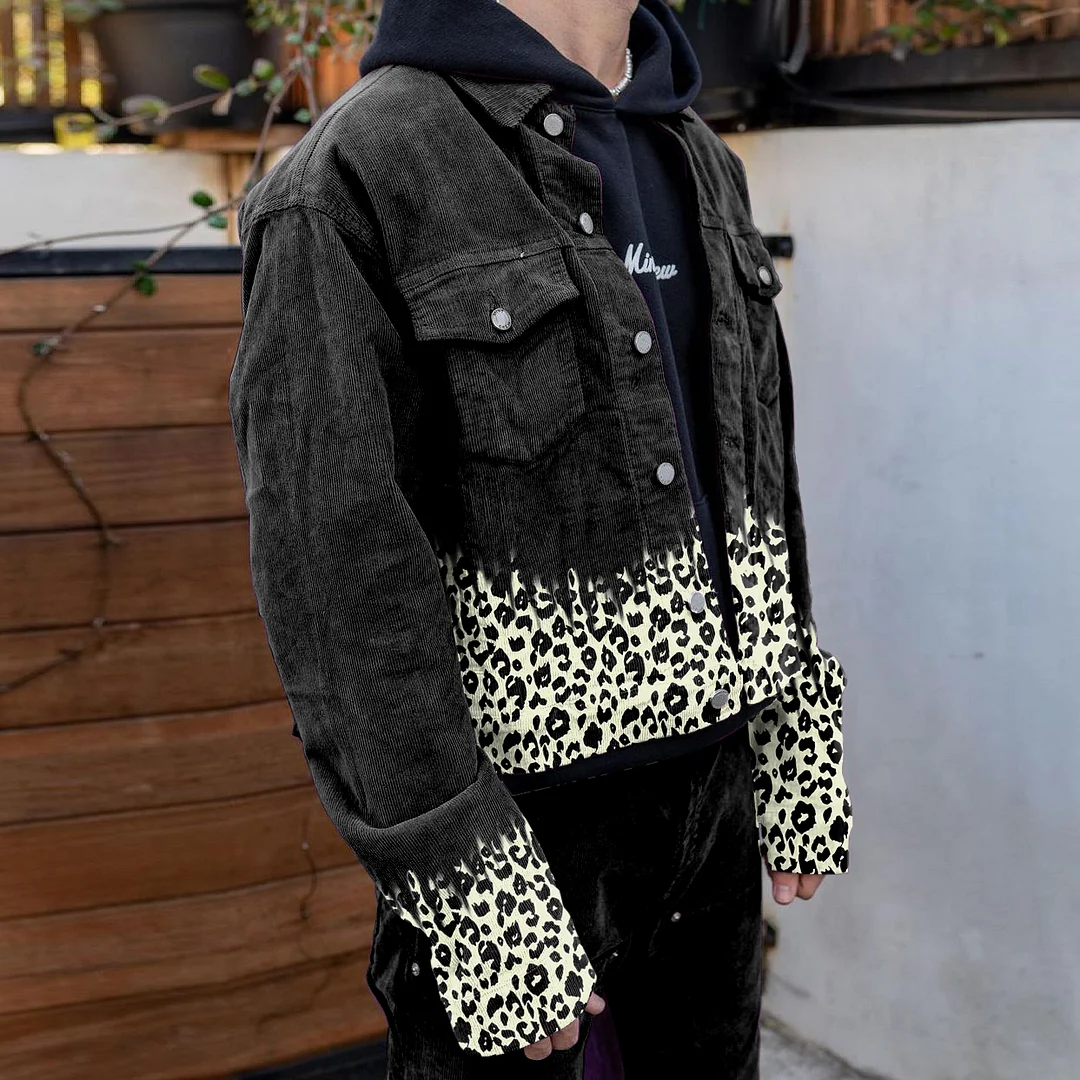 Vintage leopard print street jacket