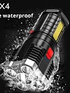P7900 Super Bright Flashlight Portable USB Waterproof Hiking Searchlight