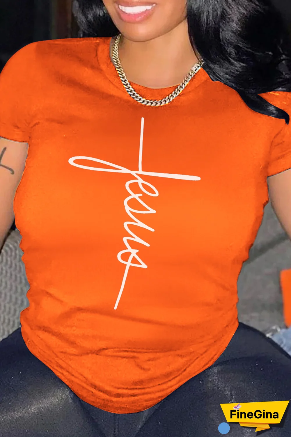 Black Casual Street Print Patchwork O Neck T-Shirts