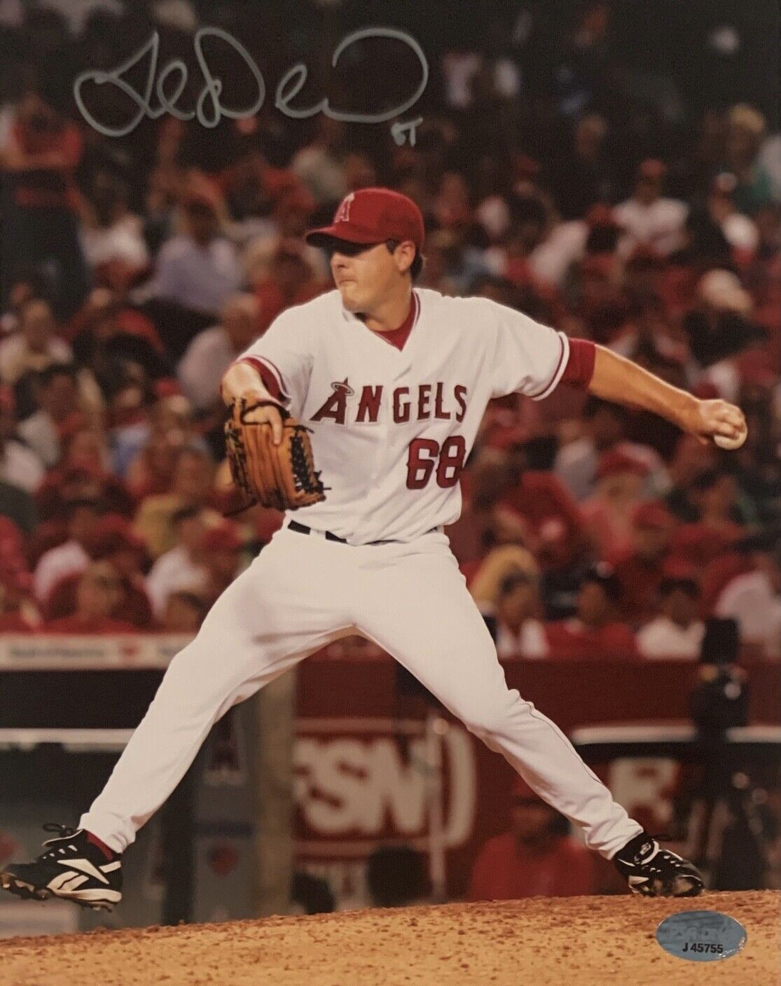 Joe Saunders Signed Anaheim Angels 8x10 Photo Poster painting PSA J45755